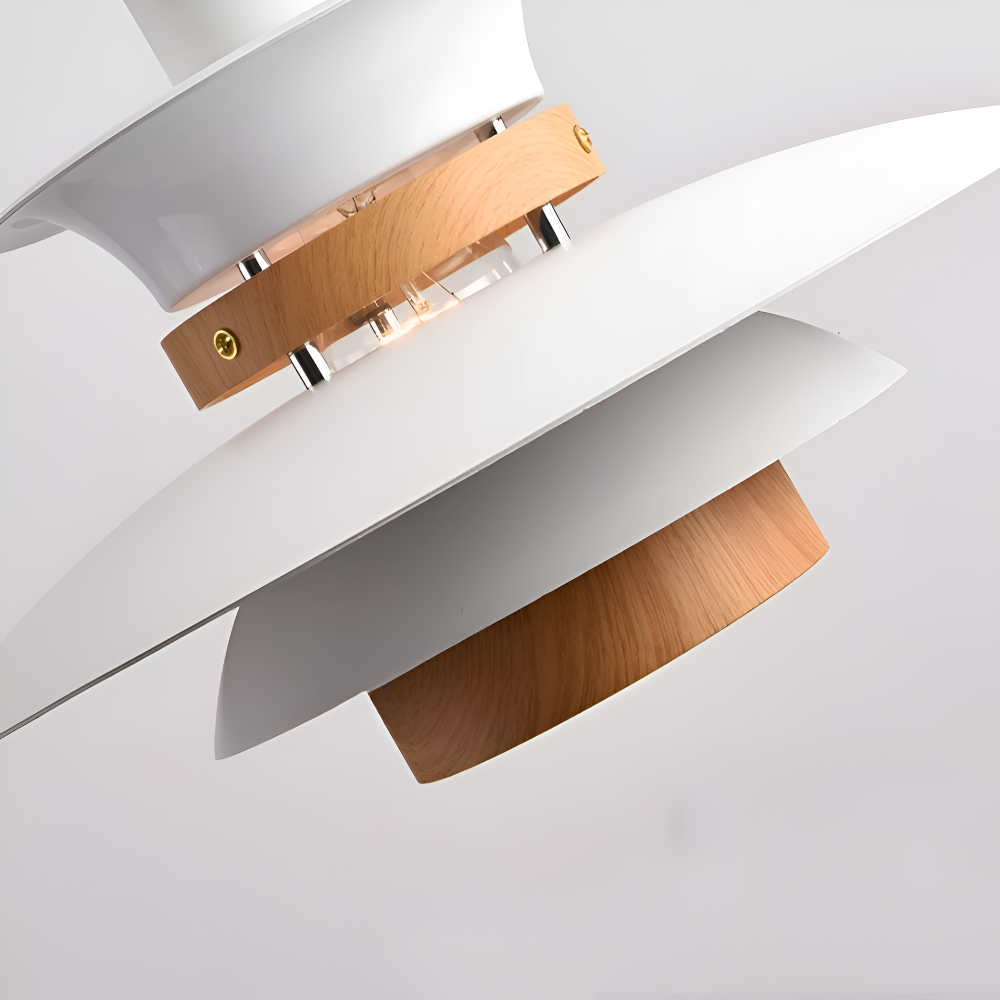 ScandiSwing Pendelleuchten - Metall Holz Wippenarm Hängelampe - Modernes Droplight