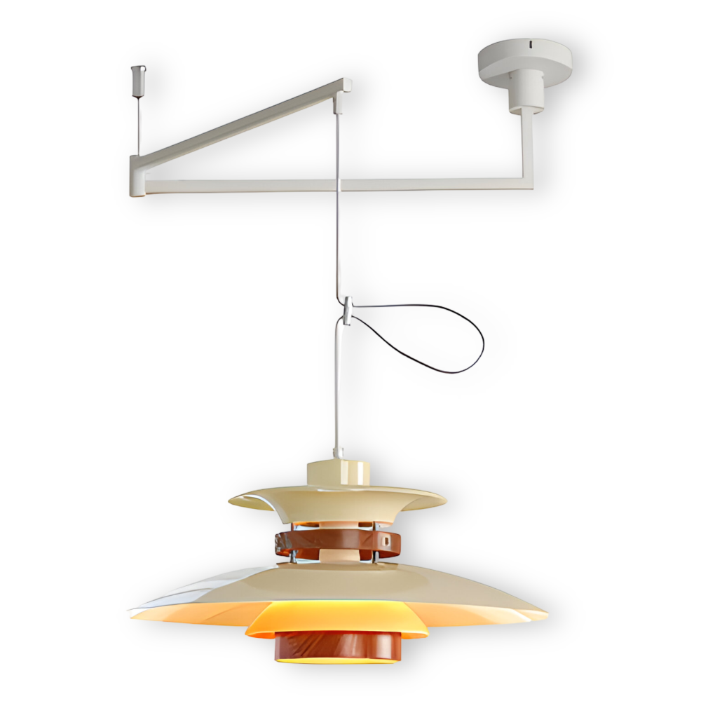 ScandiSwing Pendelleuchten - Metall Holz Wippenarm Hängelampe - Modernes Droplight