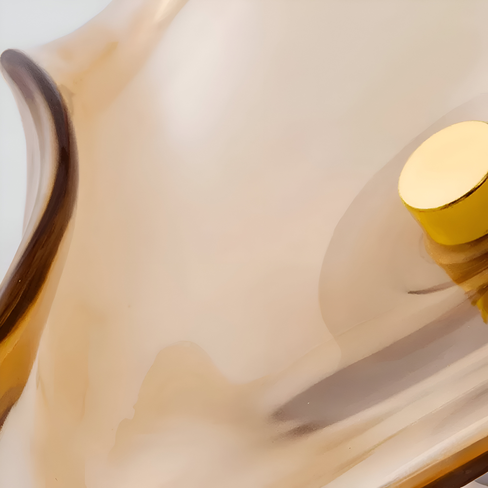 Skandinavisch Inspirierte Gebogene Glas Wandleuchte - LED Wandleuchte für den Innenbereich im Japandi-Design