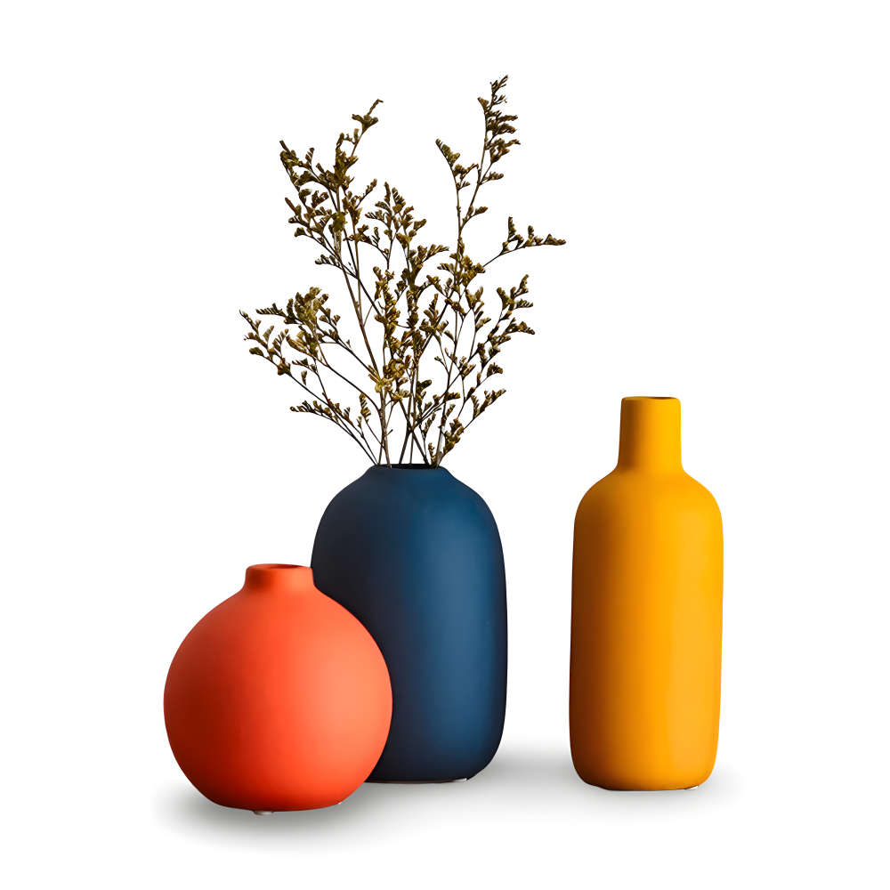 Skandinavische Keramikvase im Minimalismus-Stil | Elegante Dekoration für Ihr Zuhause