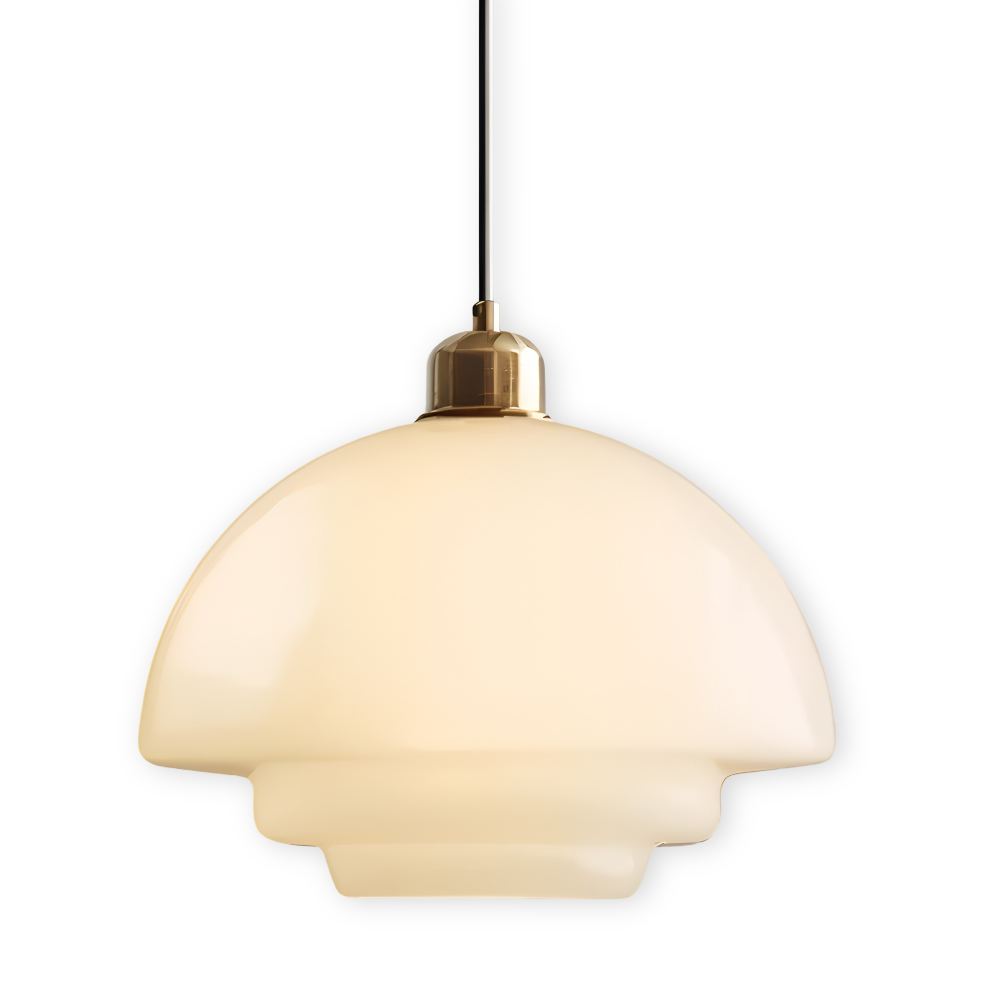 Scandinavian Dream - Nordische Pendelleuchte aus Milchglas mit Schichten