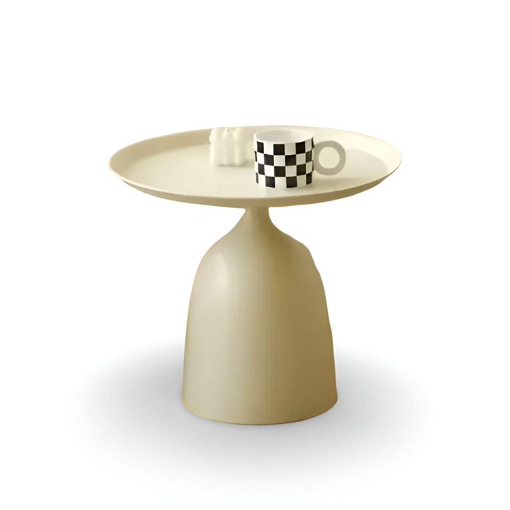 Skandinavischer Runder Metall Beistelltisch - Modernes Minimalistisches Design Akzenttisch