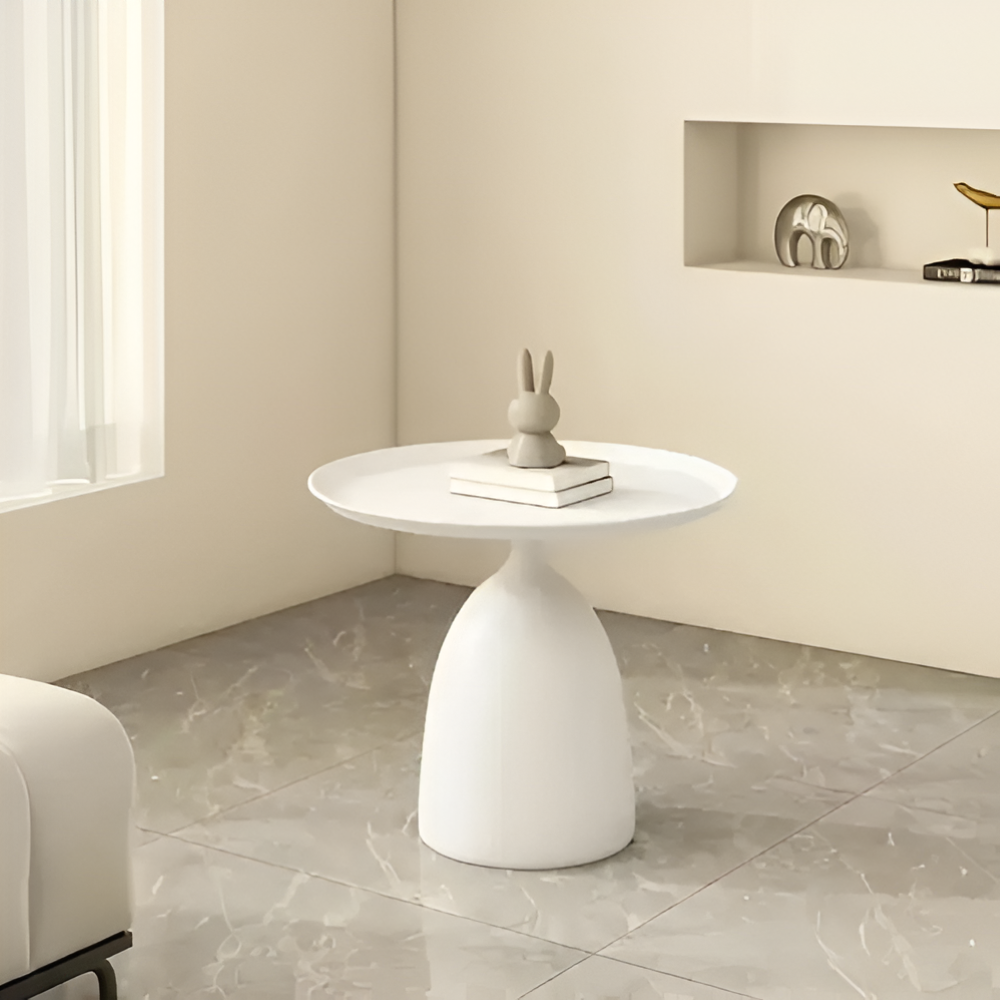 Skandinavischer Runder Metall Beistelltisch - Modernes Minimalistisches Design Akzenttisch