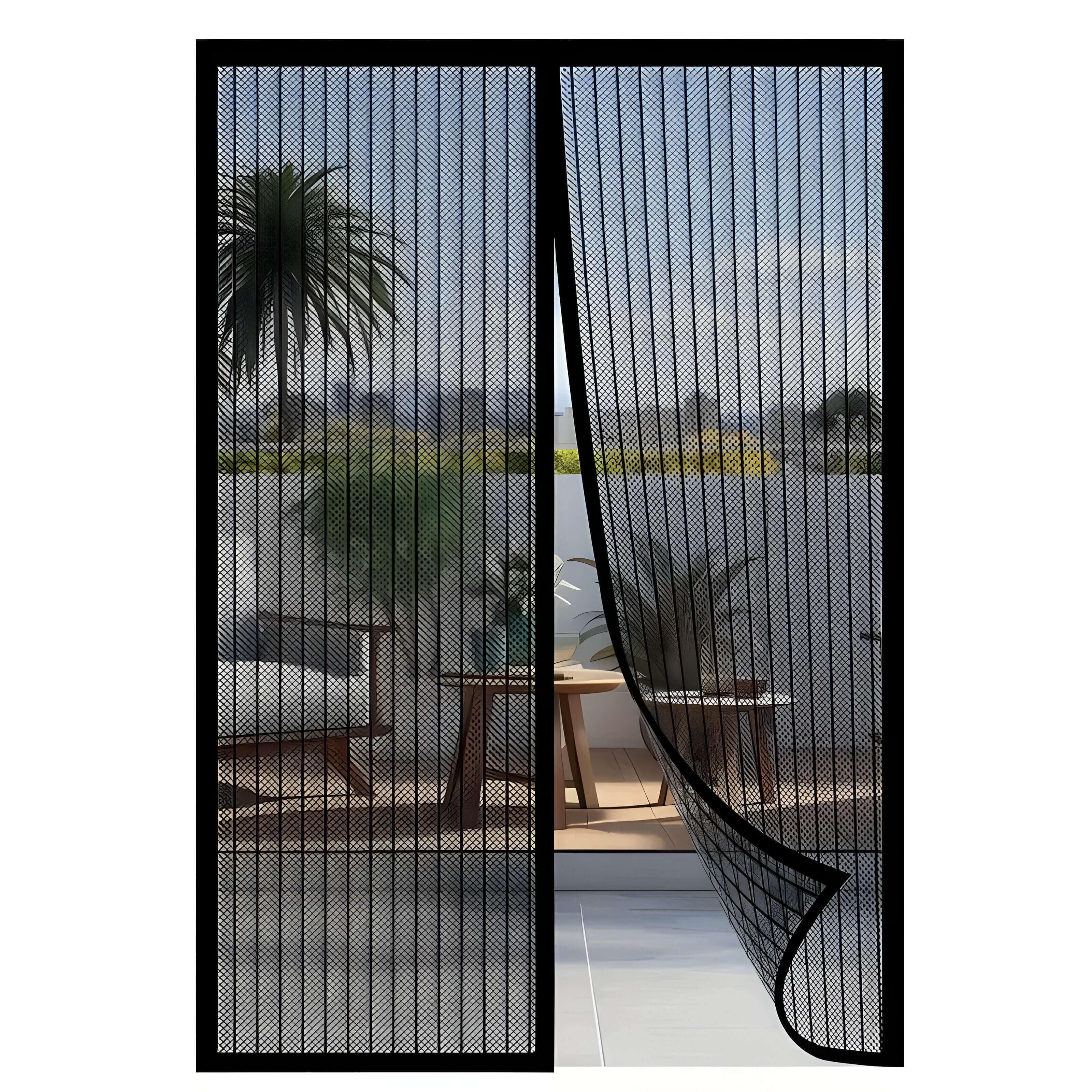 Selbstschließend Fliegengitter Tür 90x210 cm – Langlebiges Polyester für Insektenschutz im Zuhause 0