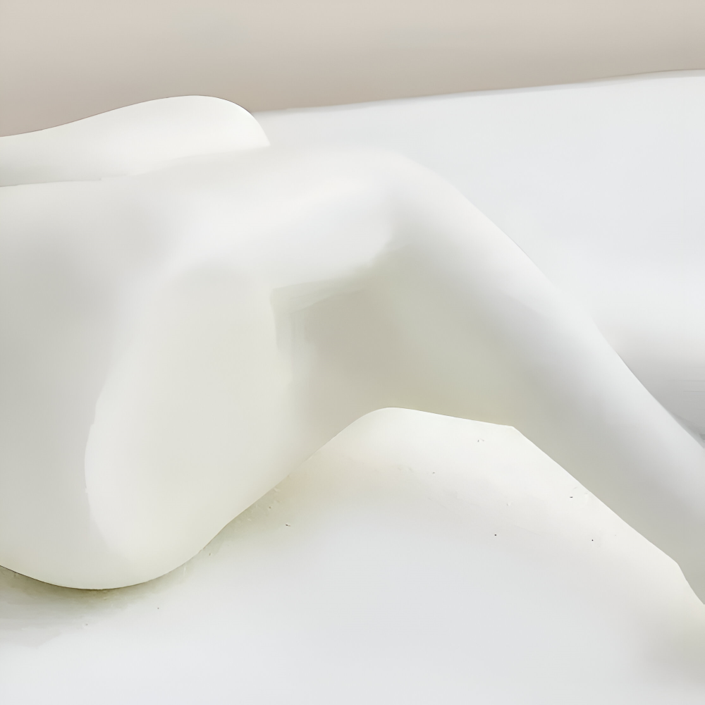 Glänzend Weißer Osterhase - Harz Hase Figur mit Kristallkugel für Osterdeko