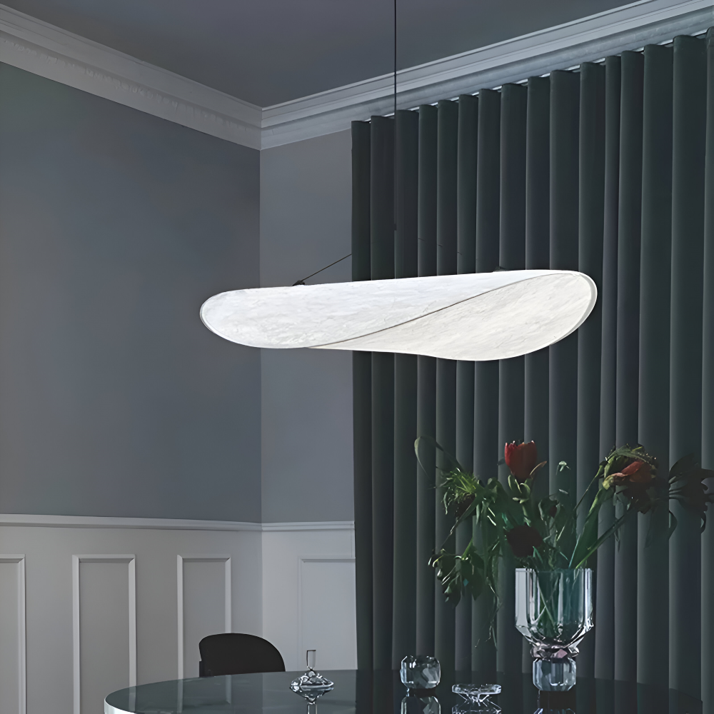 SilkyFab Pendelleuchte - Handgefertigte LED Hängelampe aus Stoff