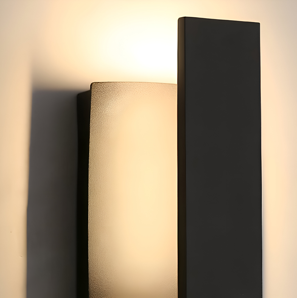 SimpliBlack Wandleuchte - Wasserdichte Aluminium Gartenbeleuchtung - Minimalistische Wandleuchte für Draußen
