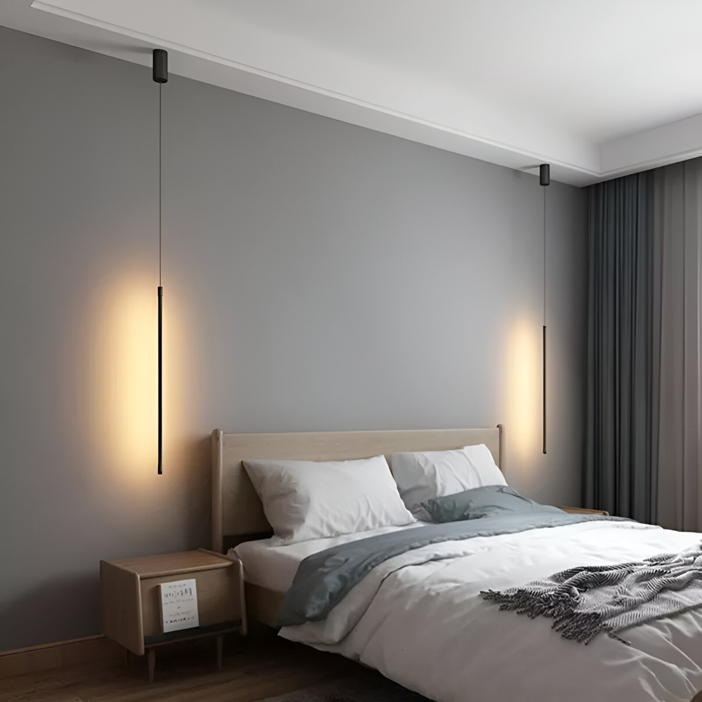 SimplyStrip Pendelleuchte - Elegante Schwarze Lineare LED Hängelampe