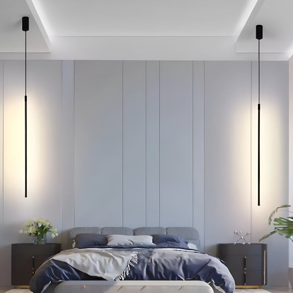 SimplyStrip Pendelleuchte - Elegante Schwarze Lineare LED Hängelampe