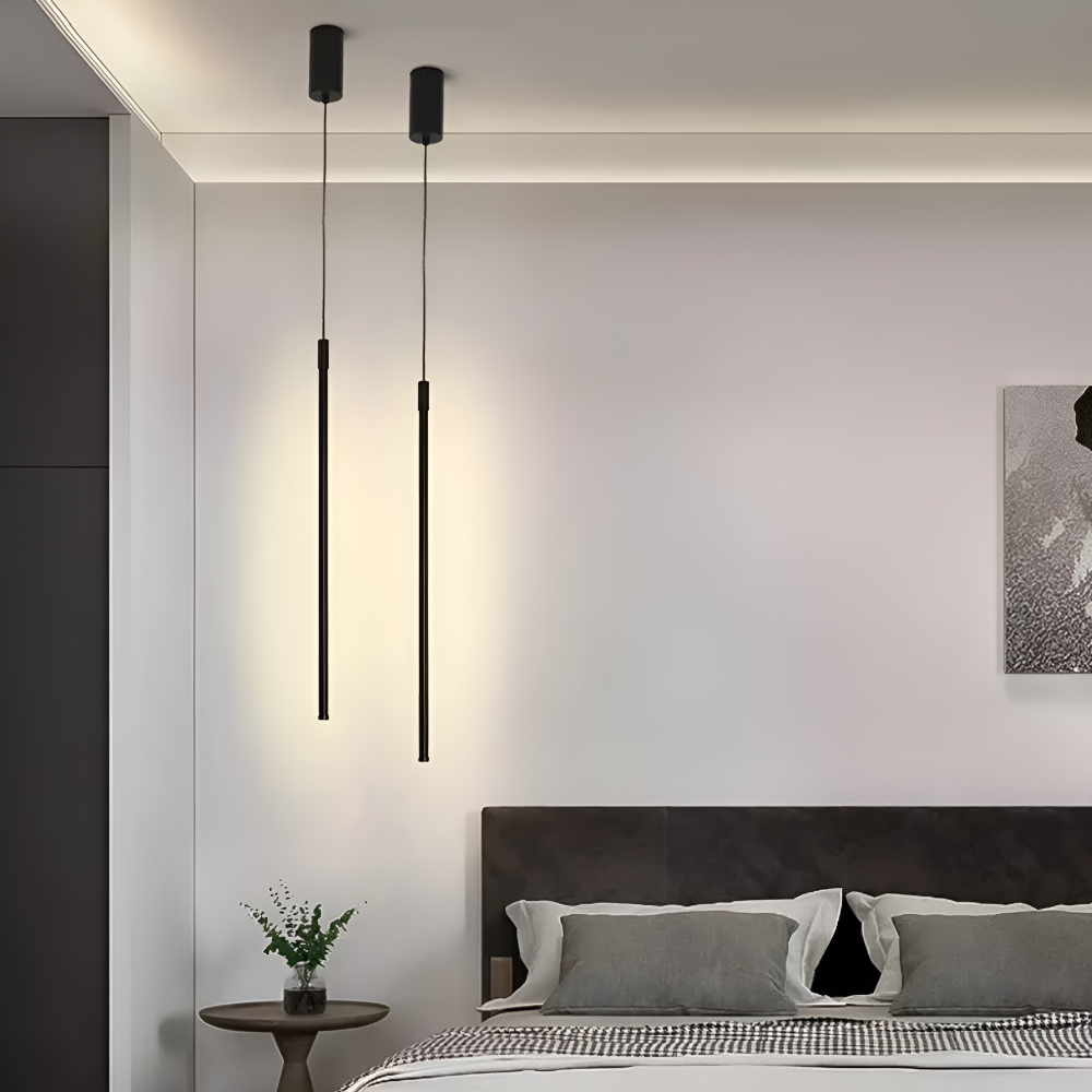 SimplyStrip Pendelleuchte - Elegante Schwarze Lineare LED Hängelampe