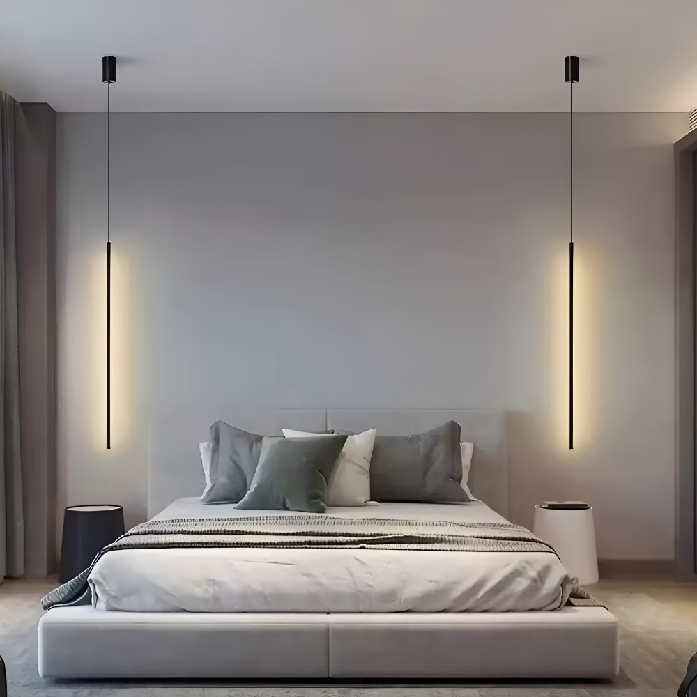 SimplyStrip Pendelleuchte - Elegante Schwarze Lineare LED Hängelampe