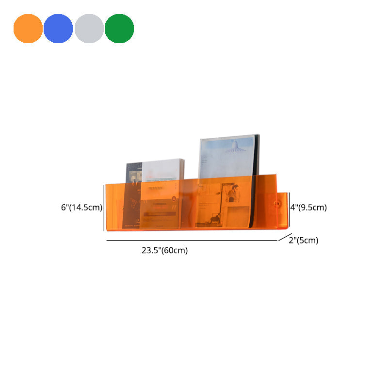 Skandinavisches Wandmontiertes Acryl-Bücherregal - Klar Minimalistisches Design für Modernes Zuhause 8