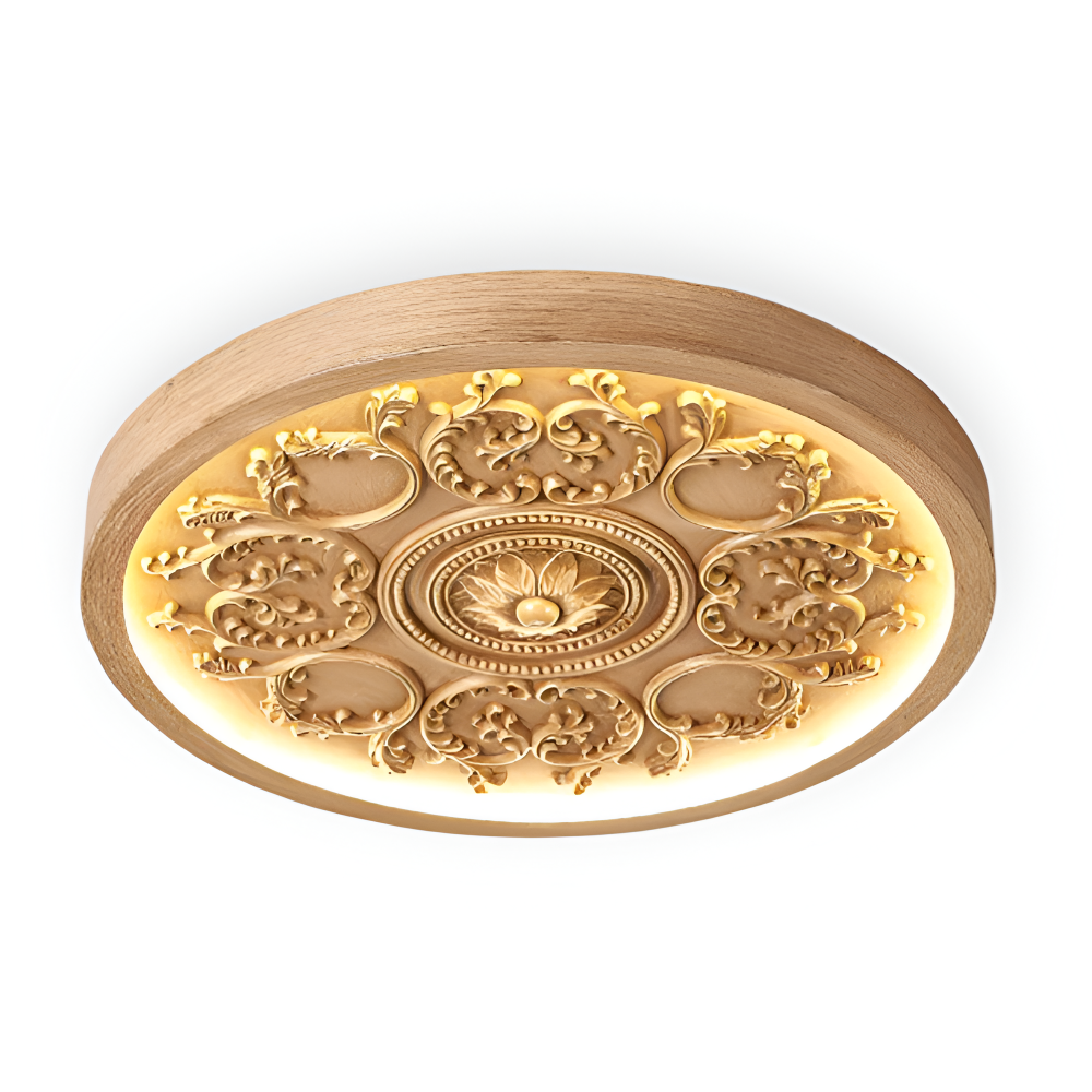 Sleek Geschnitzte Flora LED Deckenleuchte - Deckenleuchte mit Minimalistischem Design aus Harz für Schlafzimmer