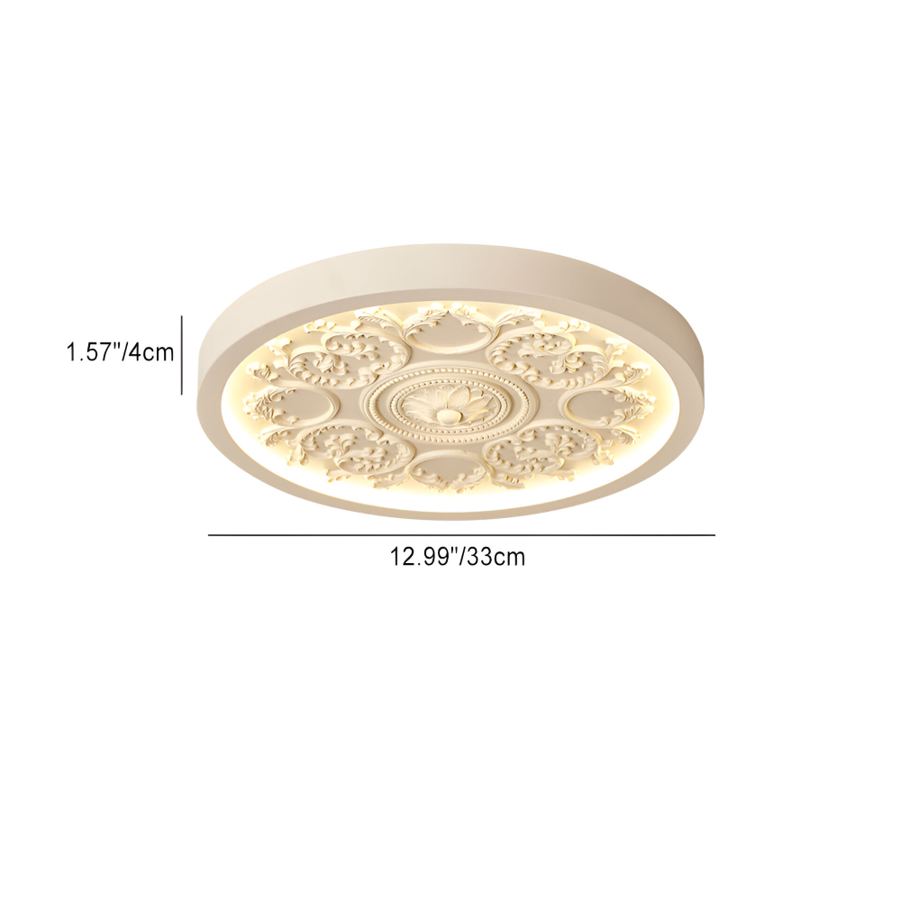 Sleek Geschnitzte Flora LED Deckenleuchte - Deckenleuchte mit Minimalistischem Design aus Harz für Schlafzimmer