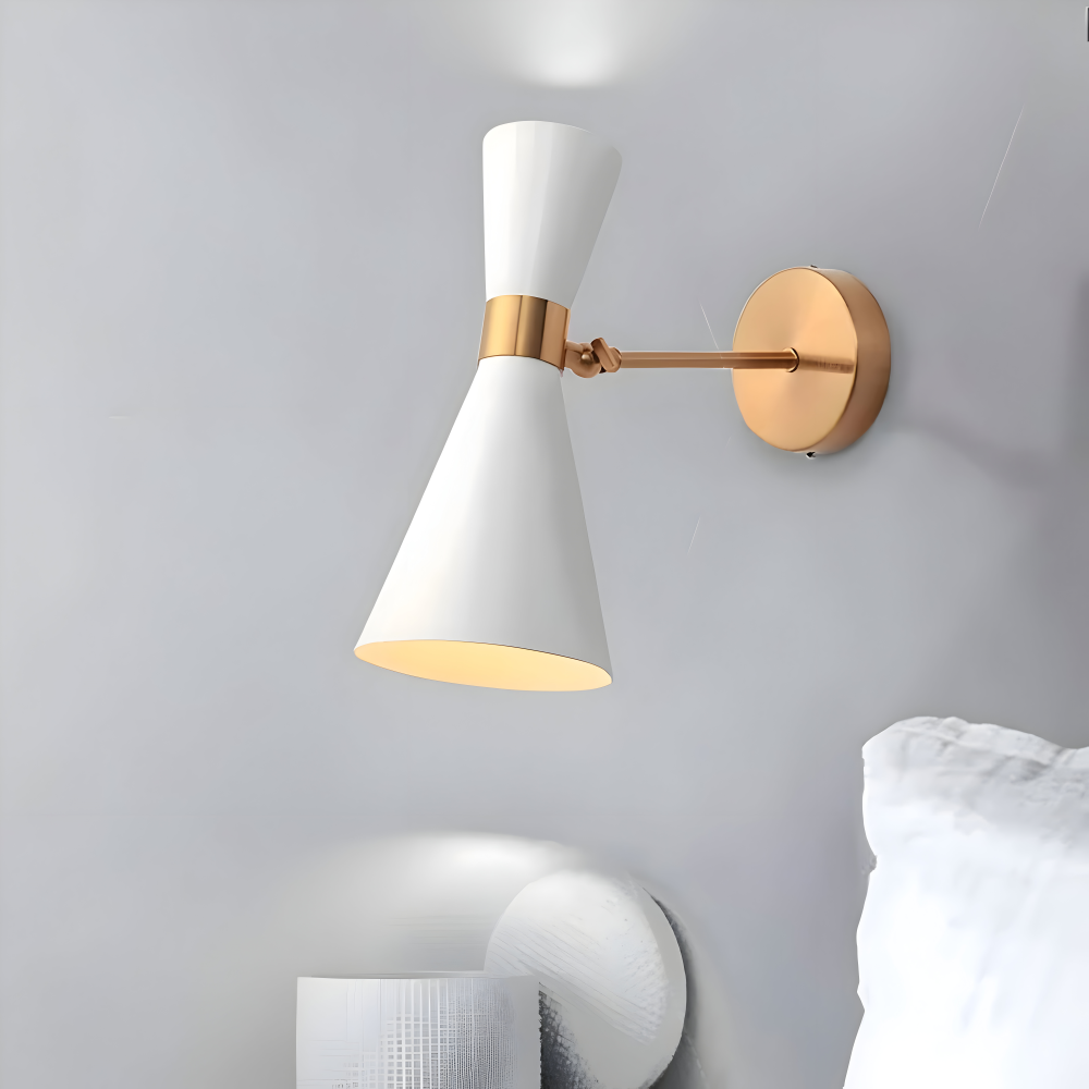 SleekIron Wandleuchte - Minimalistische Schwarz/Weiß Wandleuchte - Verstellbare Up Down Wandleuchten LED