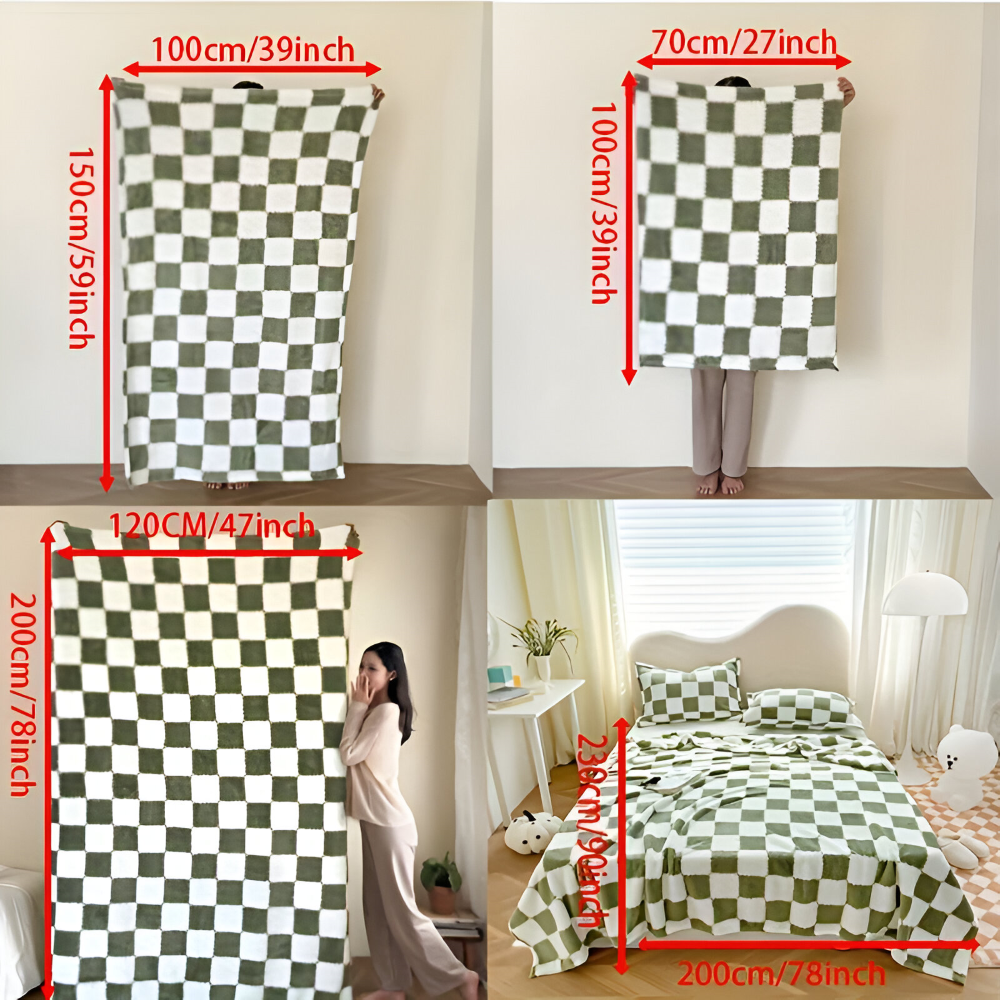 SnugFuz Plaid - Niedliche und Farbenfrohe Karierte Fleece Blanket