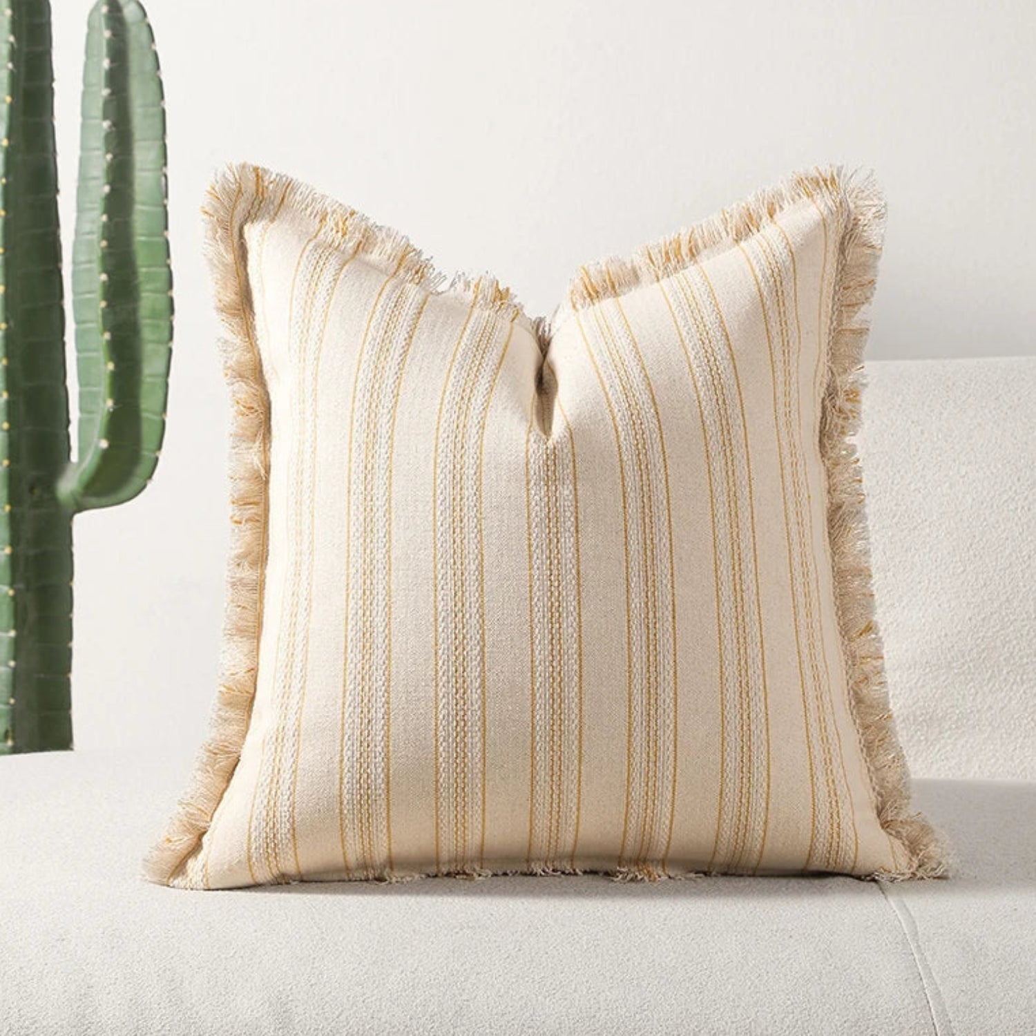 Sofi Kissenbezug | Jacquard mit Fransen, Skandinavisches Design 3