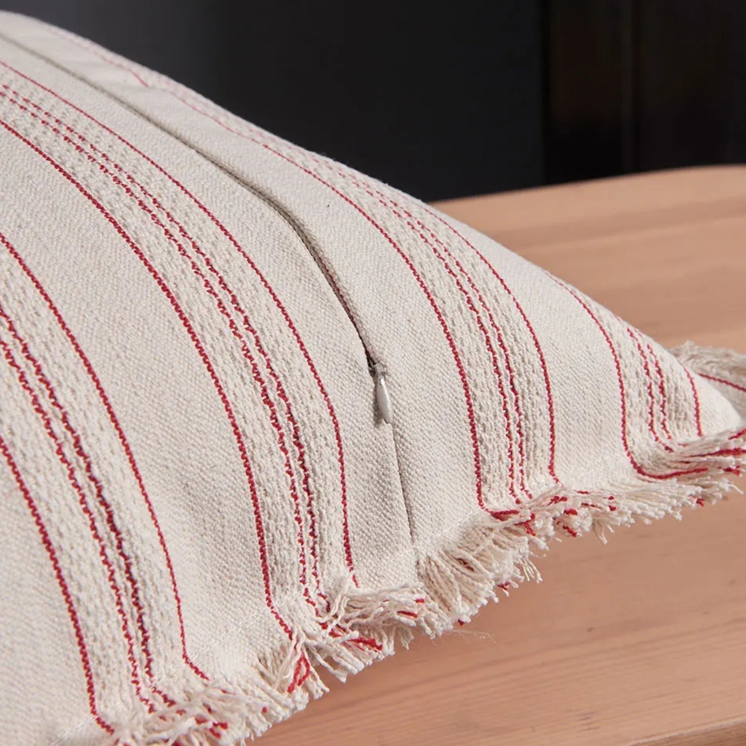 Sofi Kissenbezug | Jacquard mit Fransen, Skandinavisches Design 6