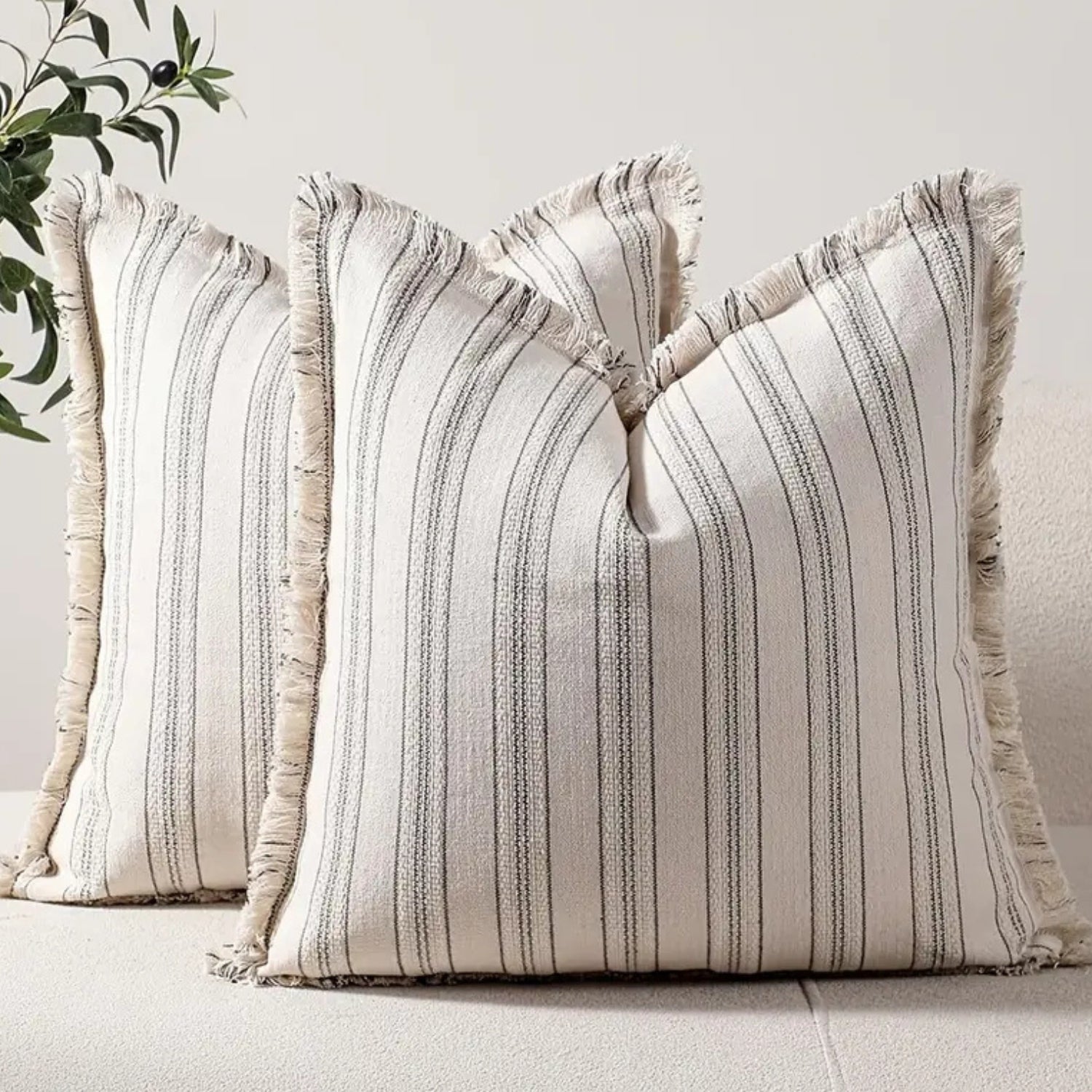 Sofi Kissenbezug | Jacquard mit Fransen, Skandinavisches Design 7