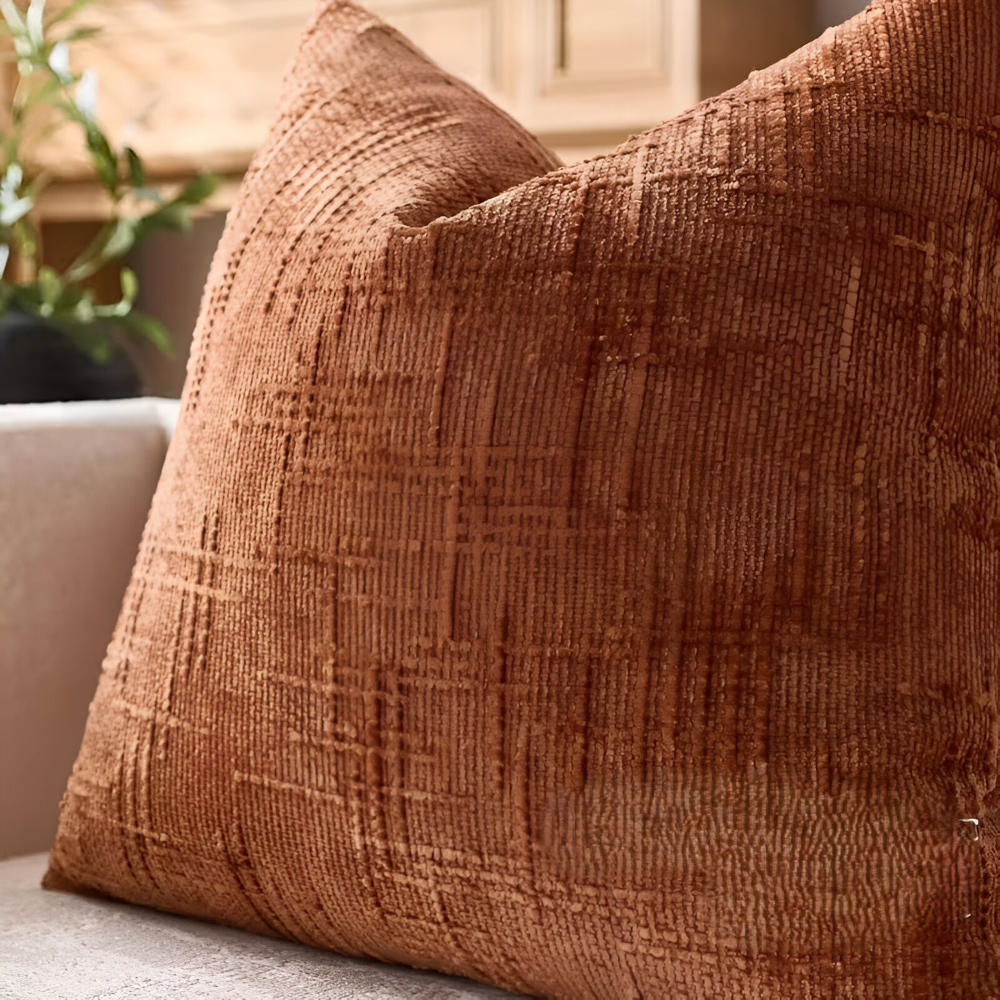 Weiches Chenille Kissenbezug mit Reißverschluss - Einfarbiger Kissenbezug für Sofa und Schlafzimmerdekoration