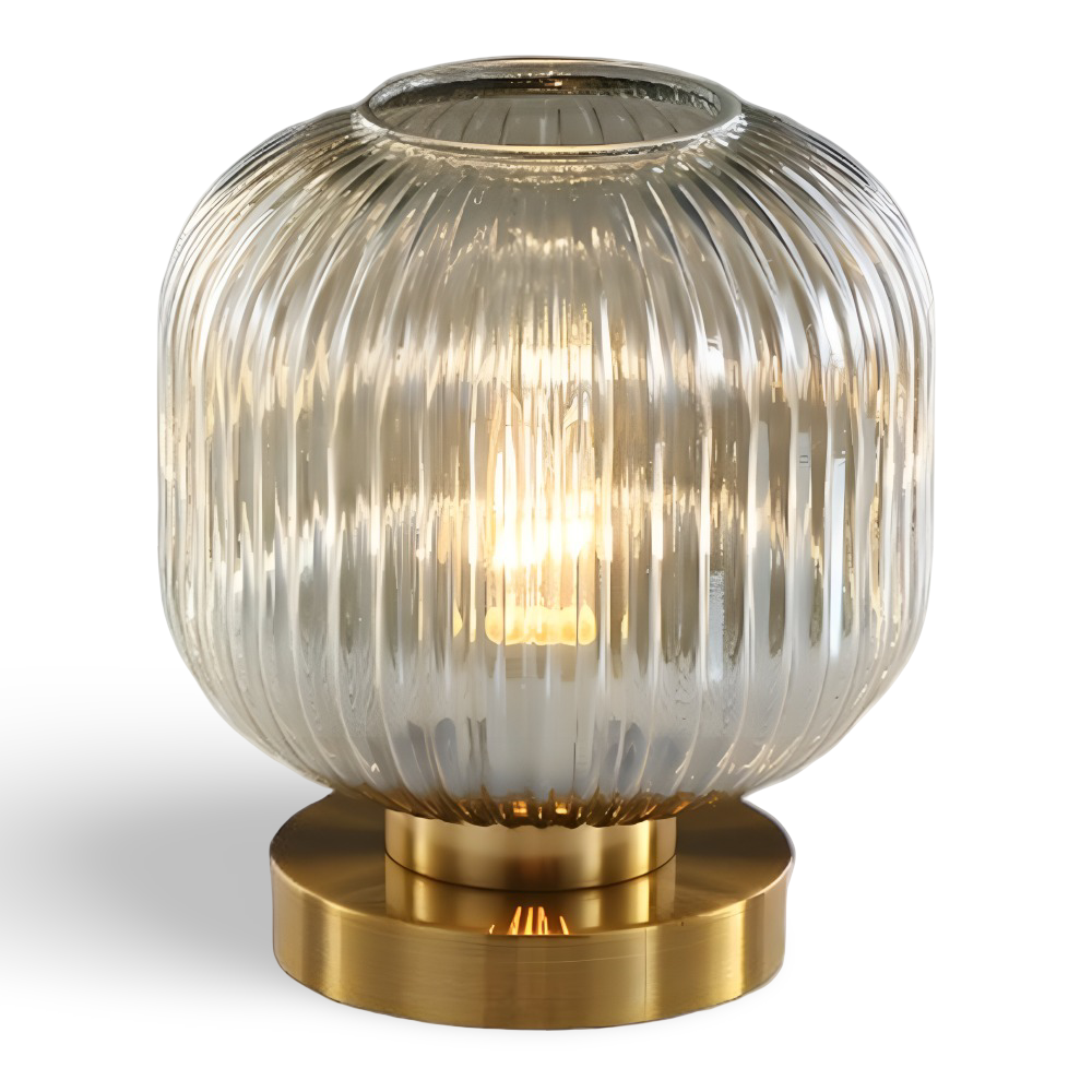 SoftiBeam Tischlampe - Nordic Ribbed Glas Schreibtischlampe