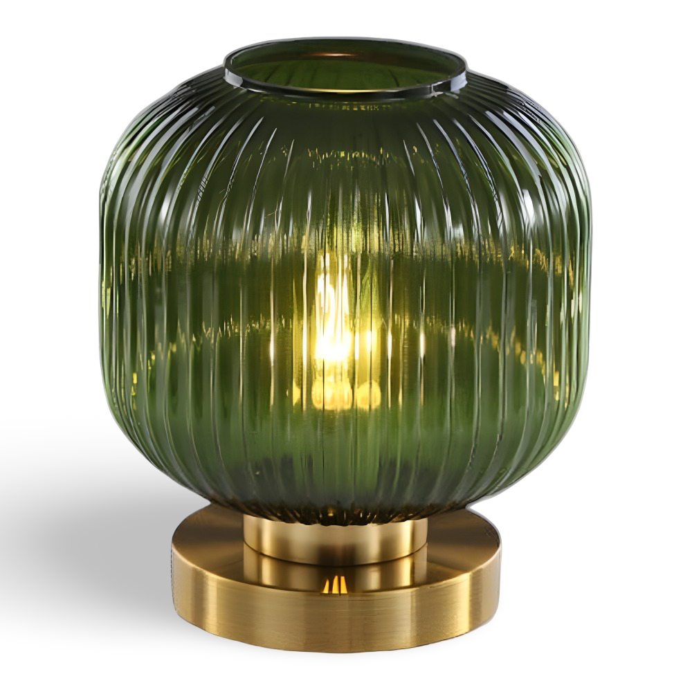 SoftiBeam Tischlampe - Nordic Ribbed Glas Schreibtischlampe