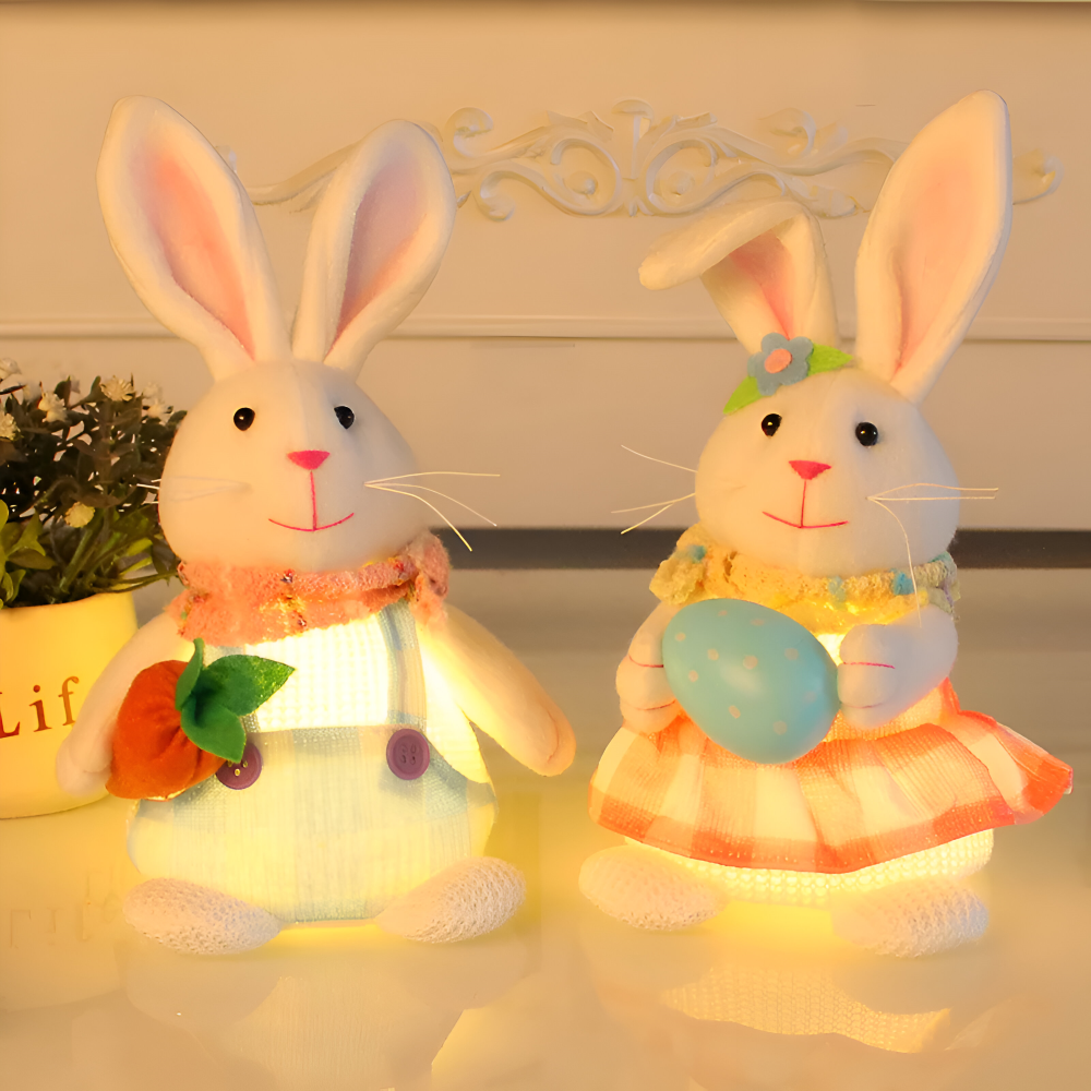 SoftiGlow Osterhase - LED Hase Gnom Osterdeko
