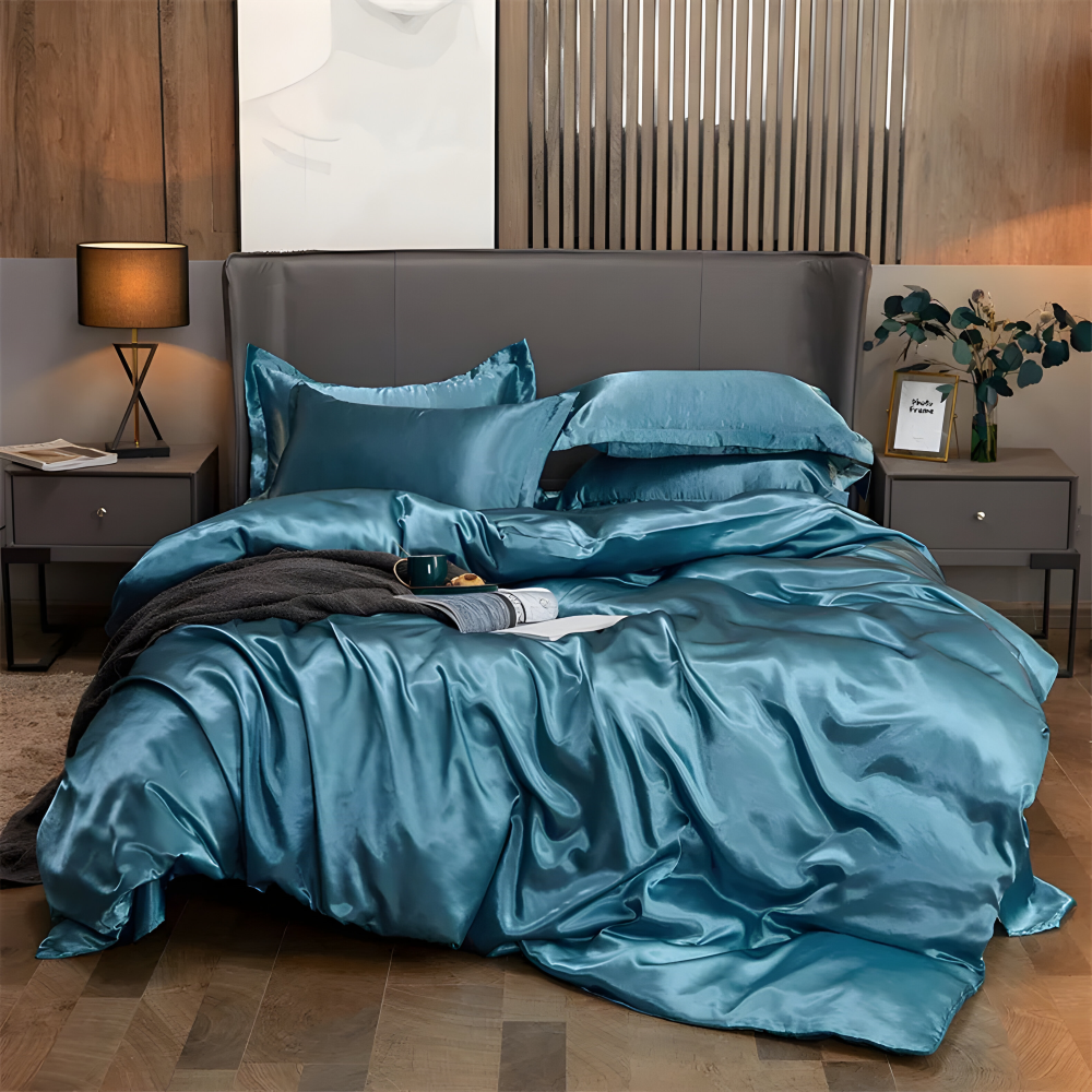 SoftiRay Bettwäsche - Luxuriöses Einfarbiges Rayon Bettdecke