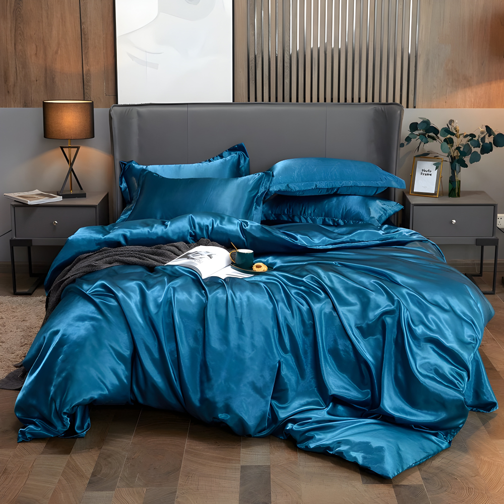 SoftiRay Bettwäsche - Luxuriöses Einfarbiges Rayon Bettdecke