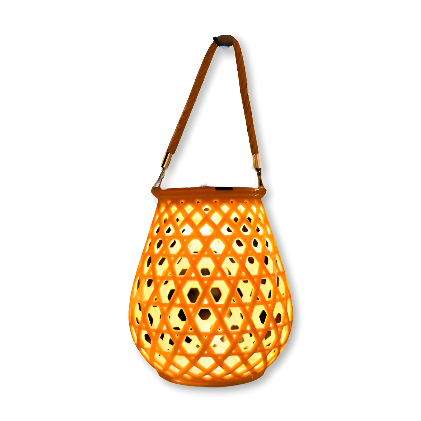 SolarCane Gartenbeleuchtung - Faux Bamboo Woven Solarlampe Garten