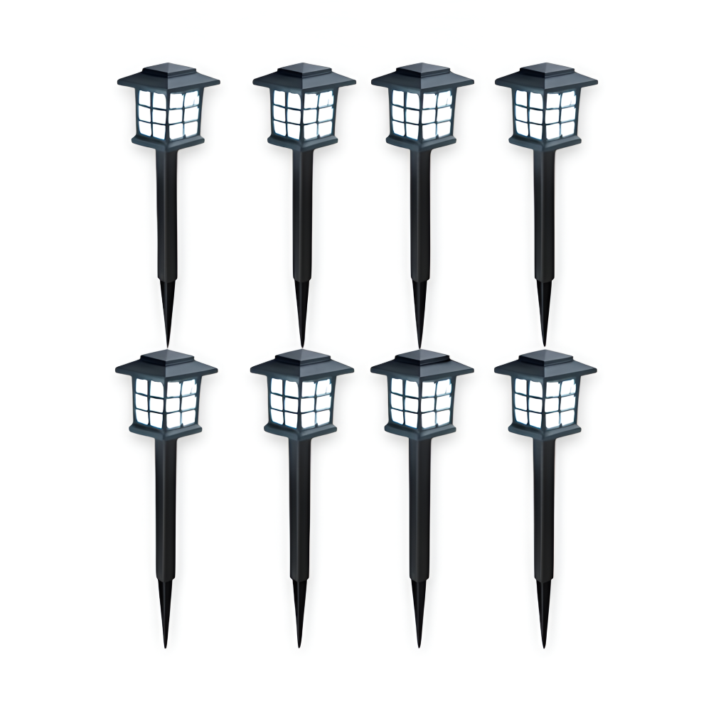 SolarPath Licht - 2/4/8 Stück Langlebige und Energieeffiziente Solarlampe für den Garten
