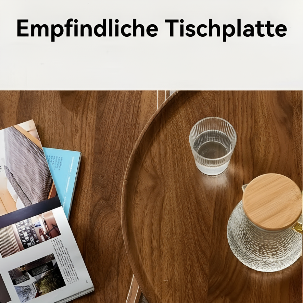 Platzsparender Runder Holz-Beistelltisch - Vielseitiger Akzenttisch für das Wohnzimmer