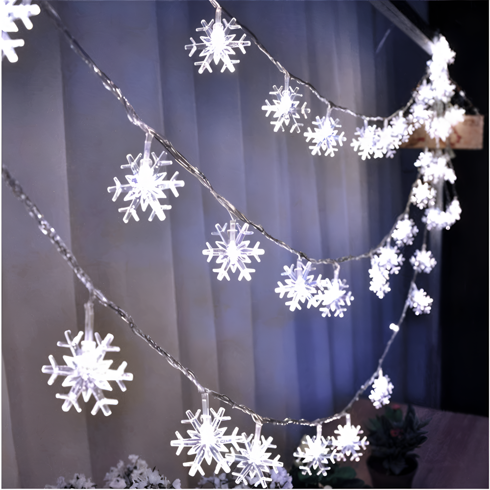 Sparkle Lichterkette - Dekorative Kugel, Blumen, Stern, Schneeflocke LED String Lights