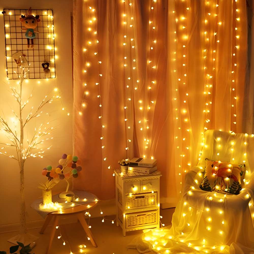 Sparkle Lichterkette - Dekorative Kugel, Blumen, Stern, Schneeflocke LED String Lights