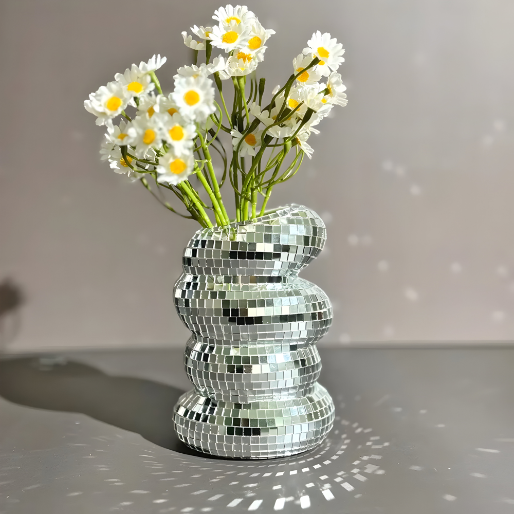 Sprudelnde Disco Vase - Stilvolle, von Disco Inspirierte Blumendarstellung