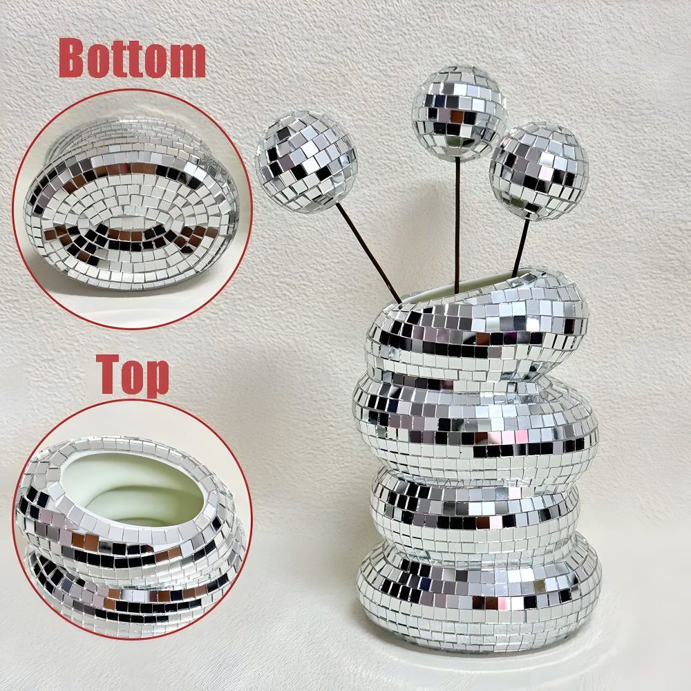 Sprudelnde Disco Vase - Stilvolle, von Disco Inspirierte Blumendarstellung