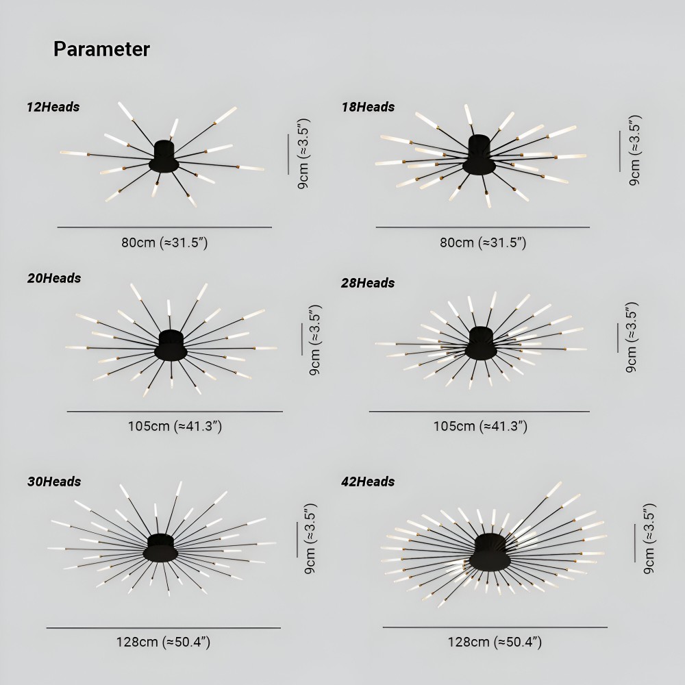 SpiraBright - Luxuriöses Feuerwerk Design Nordische LED Deckenleuchte