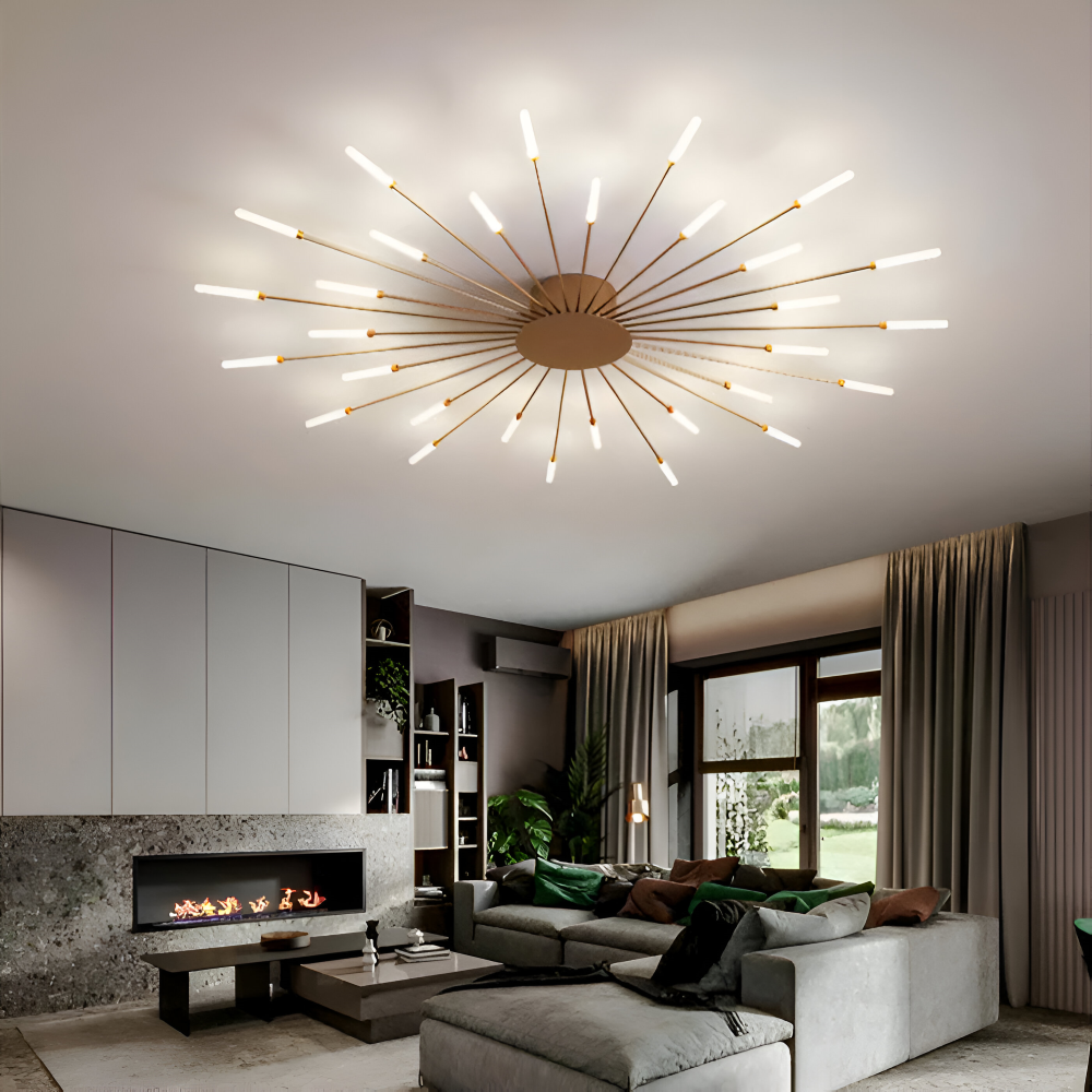 SpiraBright - Luxuriöses Feuerwerk Design Nordische LED Deckenleuchte