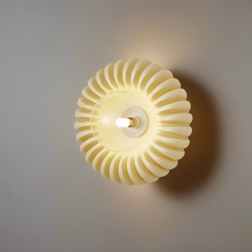 SpringCirc Wandleuchte - Kunstvolle Kreisförmige Wandlampe - Kunstharz Wandlampe Design - Schlafzimmer Wandleuchten LED