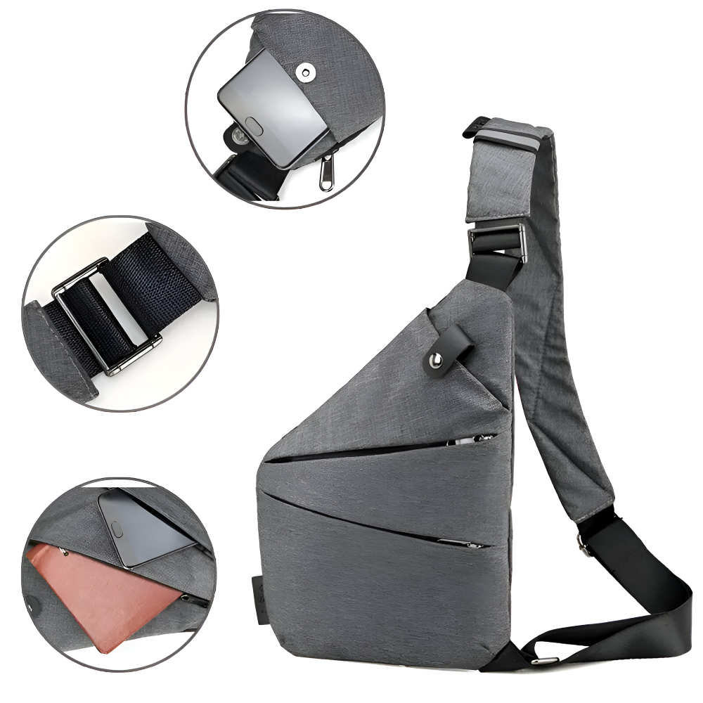 StealthGuard - Reisetasche - Anti-Diebstahl-Tasche für Reisen - Slim Sling Tasche
