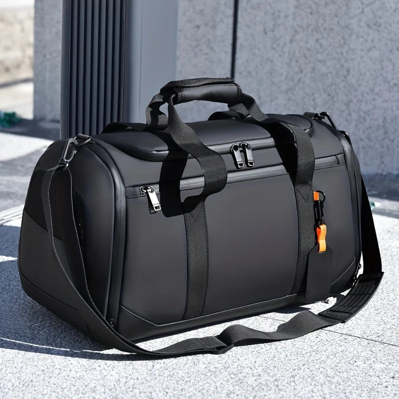 Stylische Sporttasche Damen - Geräumige  Reisetasche in Schwarz für Übernachtungen 0