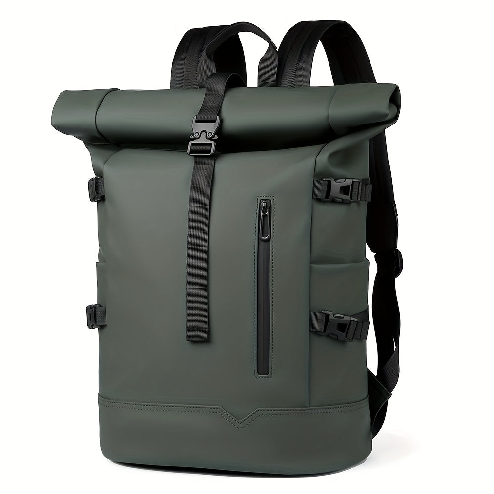 Stylischer Laptop Rucksack - Wasserdichtes Polyester-Nylon in Schwarz für Herren 8