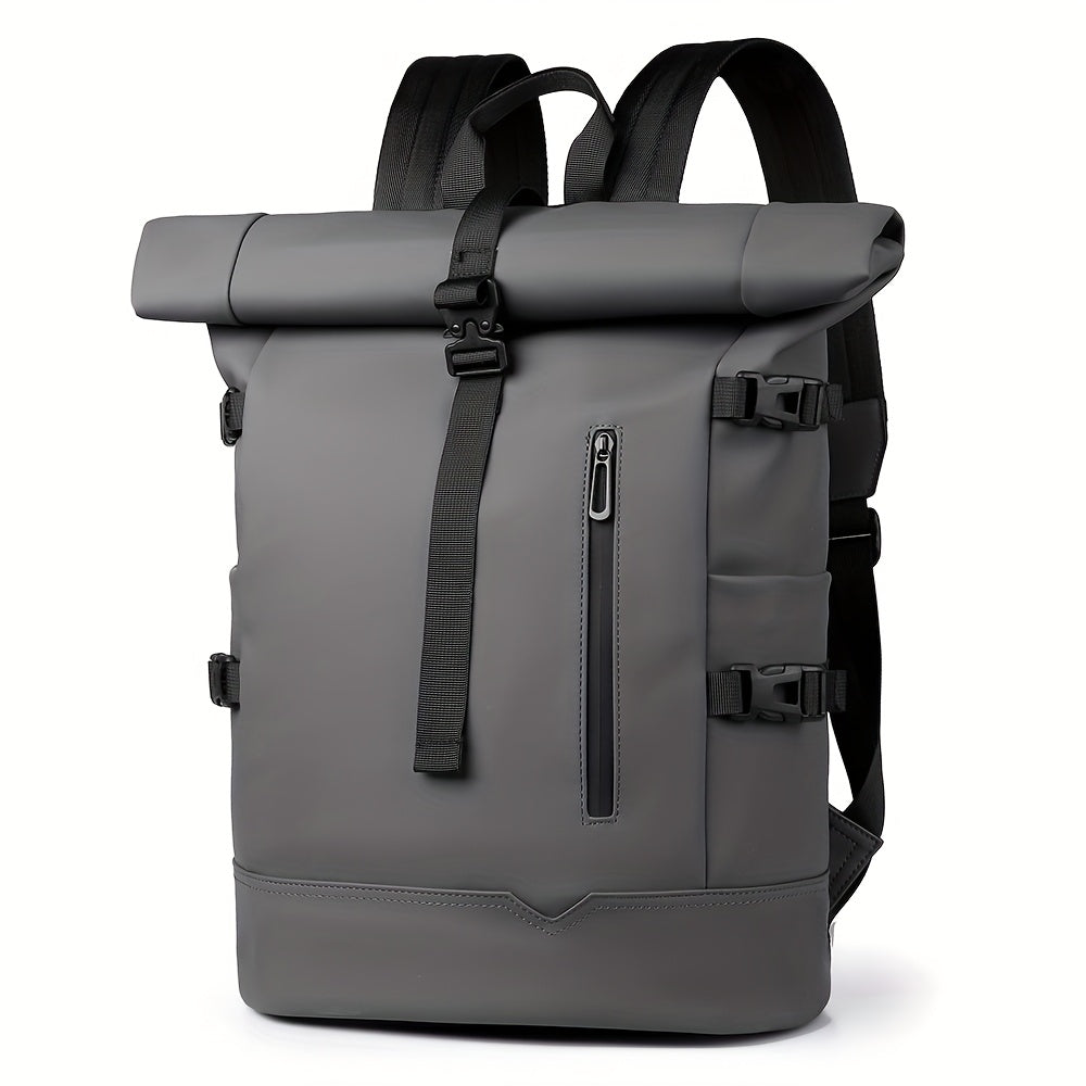 Stylischer Laptop Rucksack - Wasserdichtes Polyester-Nylon in Schwarz für Herren 9