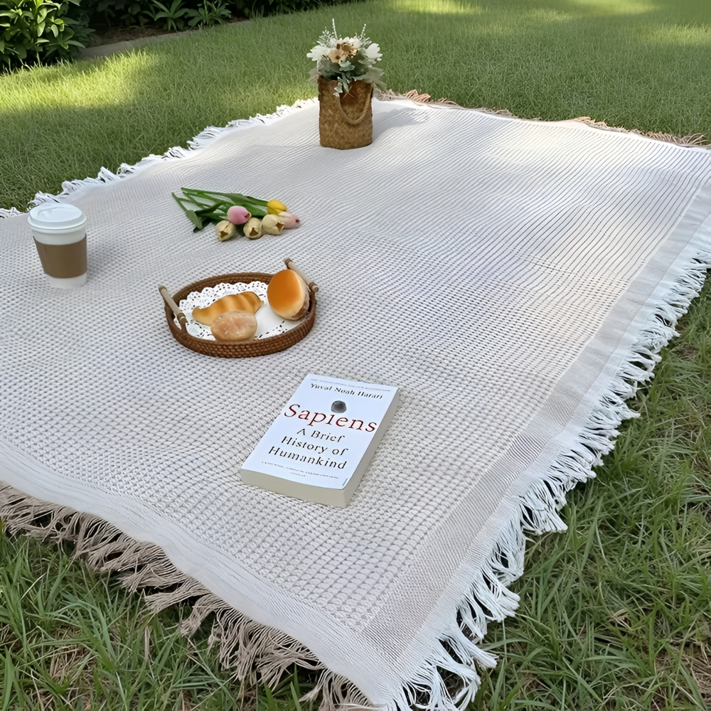 Stylische Picknickdecke 180x180 cm - Wasserdicht & Faltbar - Outdoor Strandmatte & Campingdecke