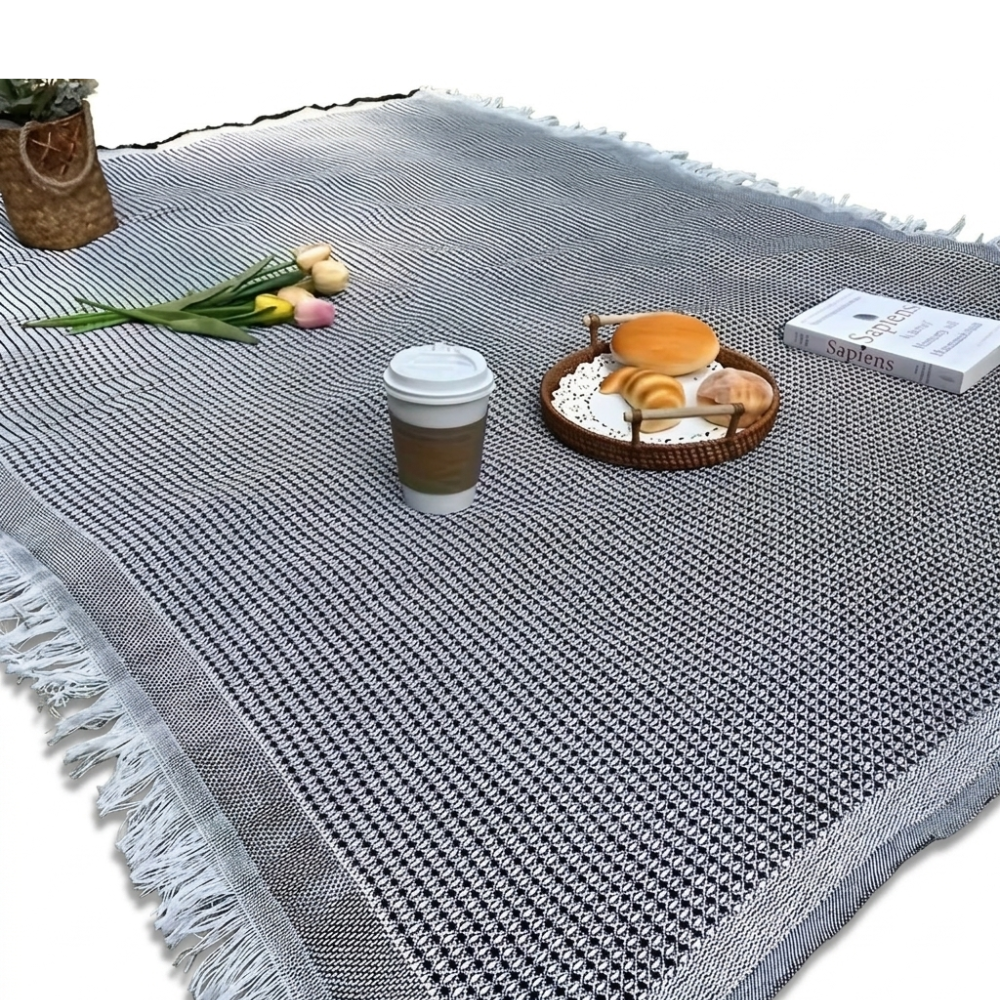 Stylische Picknickdecke 180x180 cm - Wasserdicht & Faltbar - Outdoor Strandmatte & Campingdecke