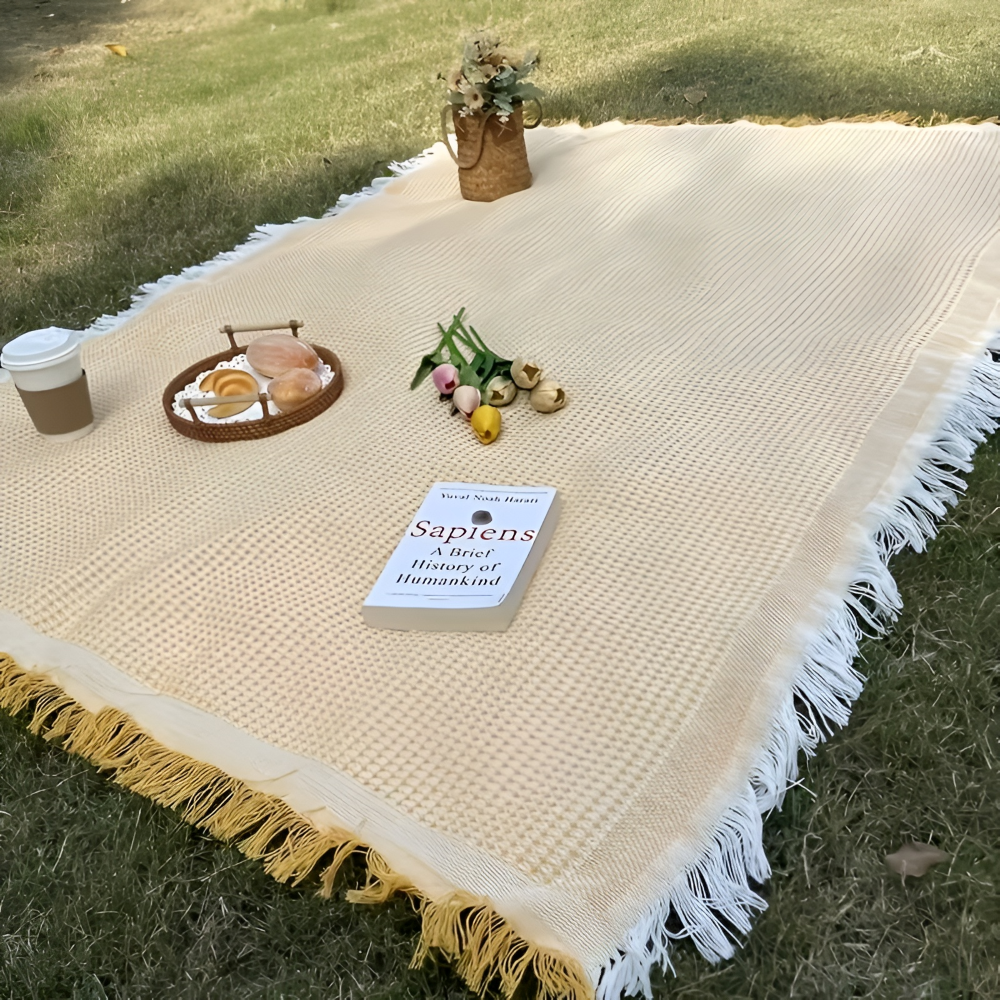 Stylische Picknickdecke 180x180 cm - Wasserdicht & Faltbar - Outdoor Strandmatte & Campingdecke