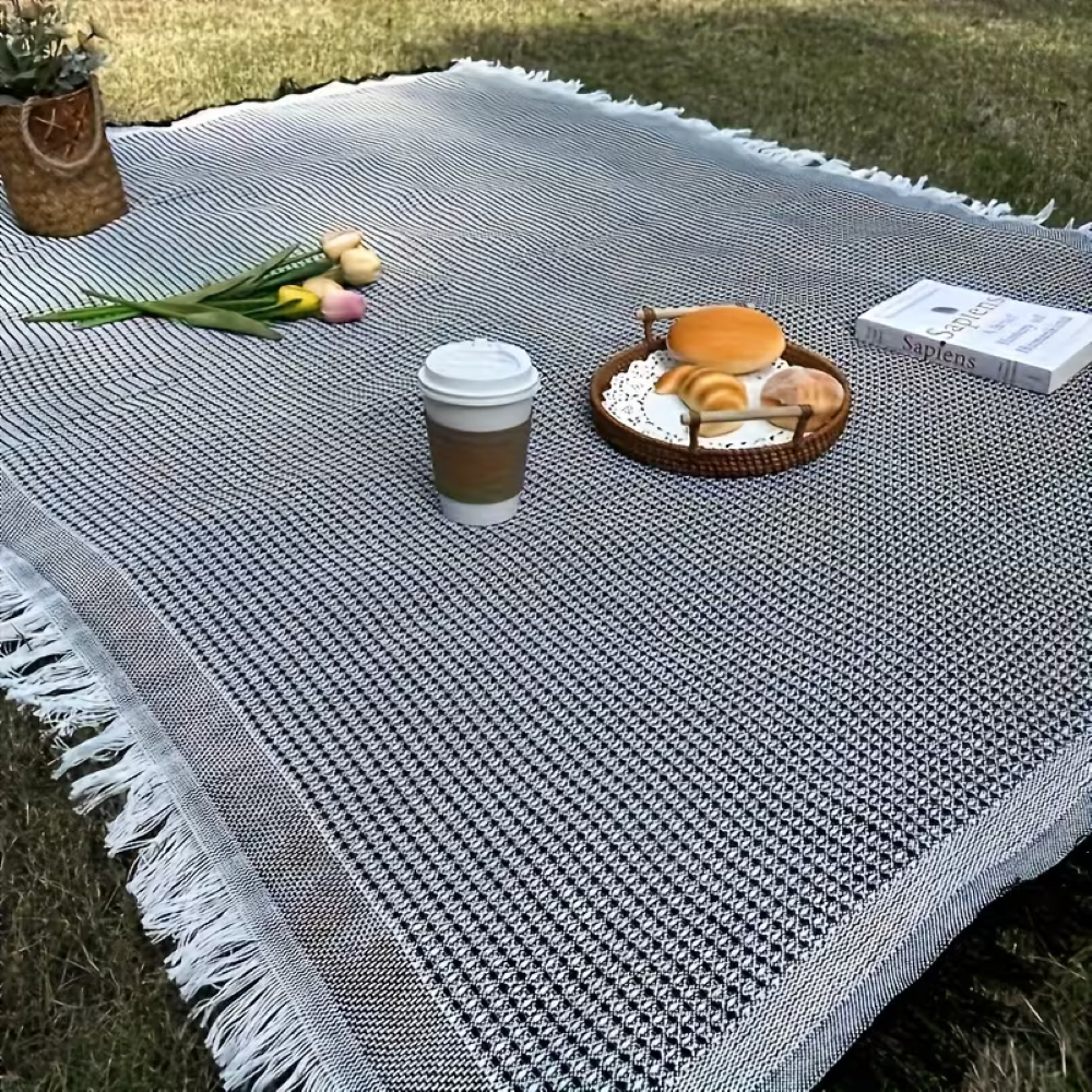 Stylische Picknickdecke 180x180 cm - Wasserdicht & Faltbar - Outdoor Strandmatte & Campingdecke