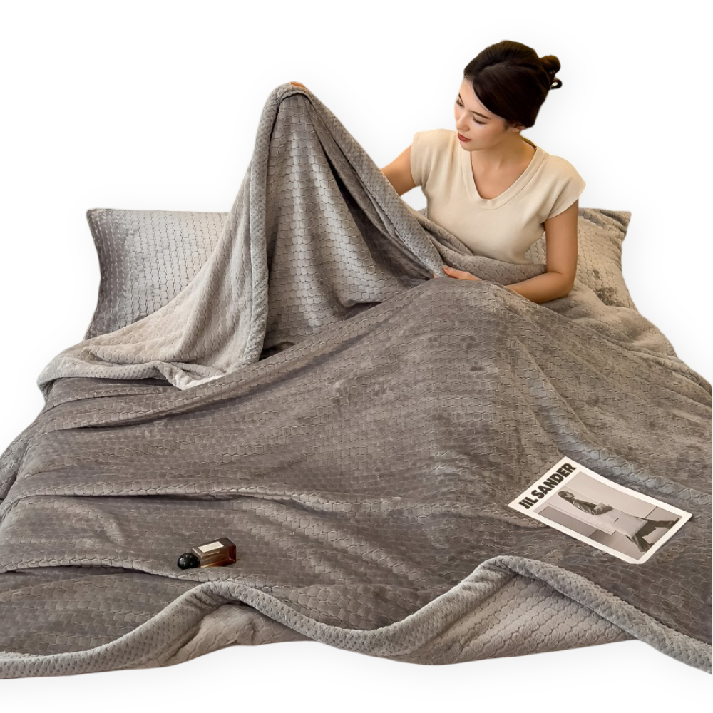 Stilvolle Ultra-weiche Plüsch Kusheldecke - Luxuriöse Ganzjahres Wurfdecke - Dickes und Flauschiges Winterwärme Essential