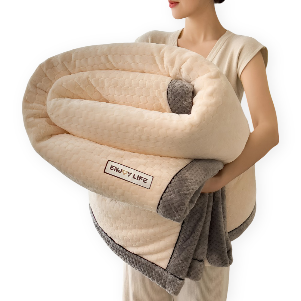 Stilvolle Ultra-weiche Plüsch Kusheldecke - Luxuriöse Ganzjahres Wurfdecke - Dickes und Flauschiges Winterwärme Essential