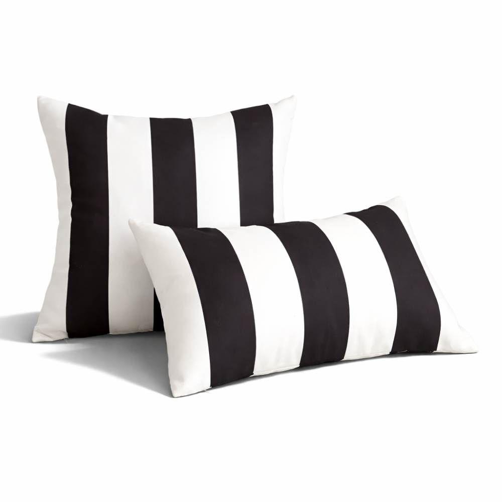 Sommerlicher Gestreifter Kissenbezug - Outdoor-Kissen Wetterfest 45x45 cm für Sofa und Couch